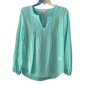 Silk Blouse with Gold Detail